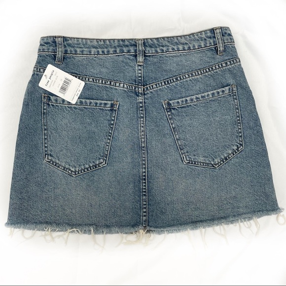 FREE PEOPLE COPPER BLUE FULL ZIP SKIRT - Picture 2 of 3